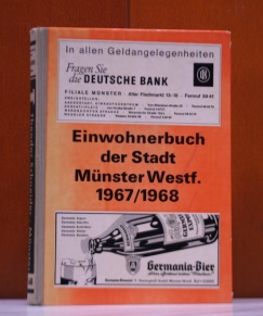   Einwohnerbuch der Stadt Mnster 1967/1968.  70. Jahrgang. 