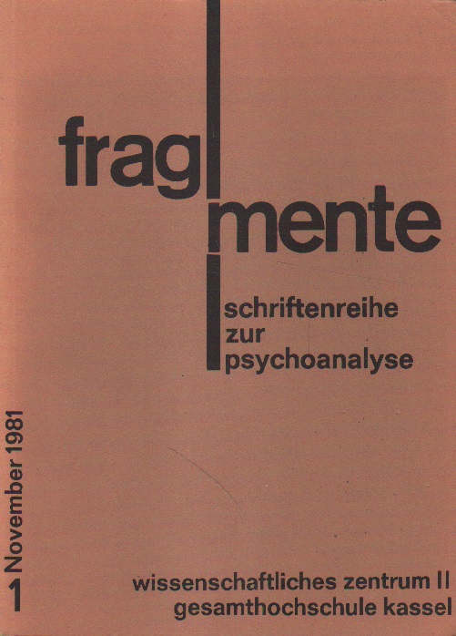 Fragmente. 1. November 1981.