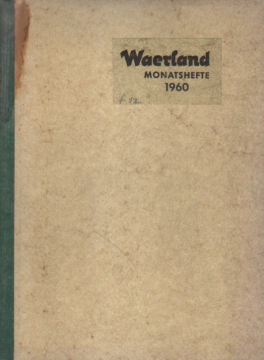  Waerland Monatsheft 1960.