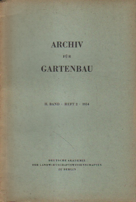 Archiv für Gartenbau.