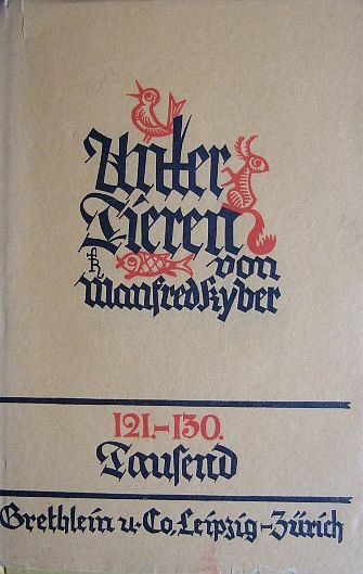 Kyber, Manfred:  Unter Tieren. 