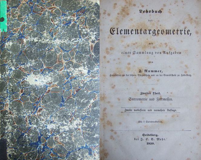 Rummer, F.:  Lehrbuch der Elementargeometrie 