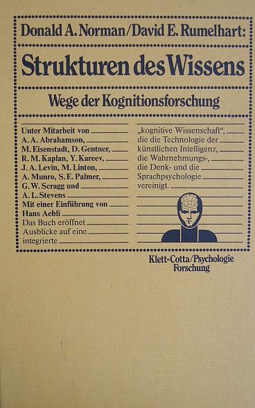 Norman, Donald A. und David E. Rumelhart:  Strukturen des Wissens. 