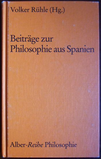 Beiträge zur Philosophie aus Spanien.