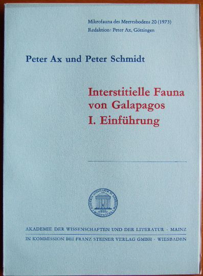 Ax, Peter und Peter Schmidt:  Interstitielle Fauna von Galapagos I. Einfhrung. 
