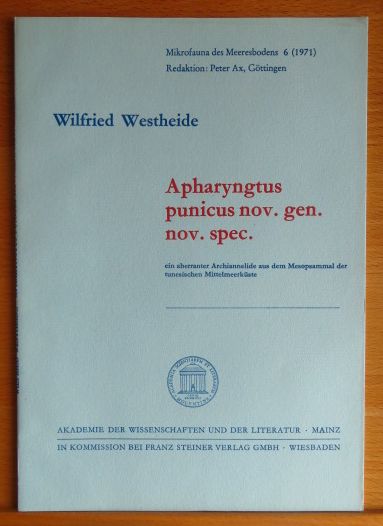 Westheide, Wilfried:  Apharyngtus punicus nov. gen. nov. spec. 