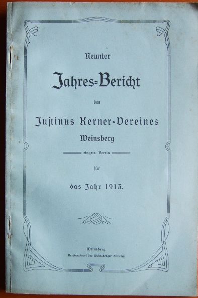   Neunter Jahresbericht des Justinus-Kerner-Vereins e.V. 