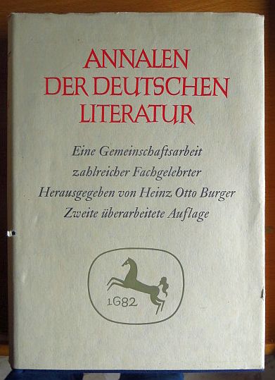 Annalen der deutschen Literatur. eine Gemeinschaftsarbeit zahlreicher Fachgelehrter.
