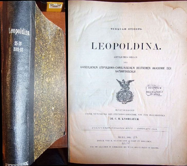   Leopoldina, Jahrgang 1889 - 1992. 