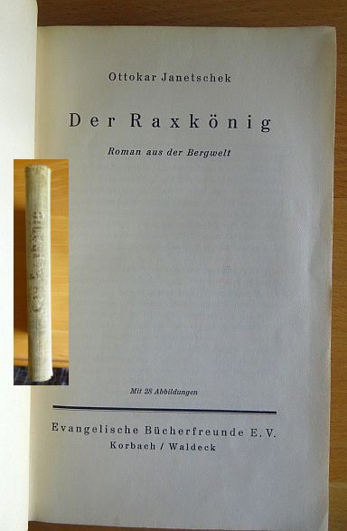 Janetschek, Ottokar:  Der Raxknig. Roman aus der Bergwelt. 