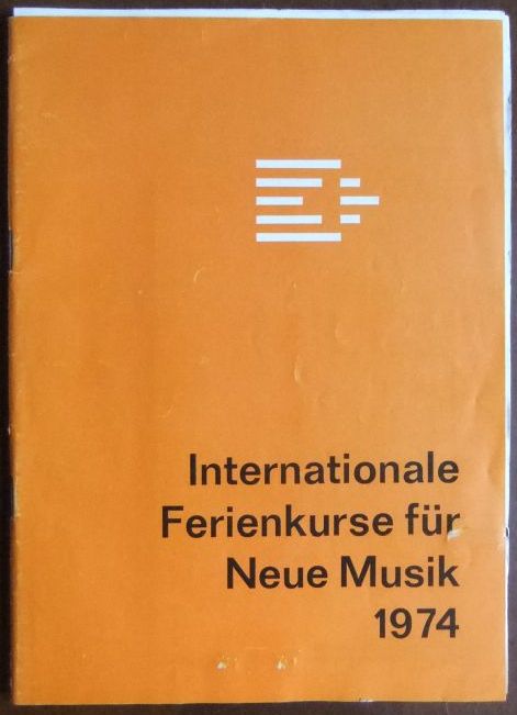Thomas, Ernst (Hrsg.):  27. Internationale Ferienkurse fr Neue Musik. 
