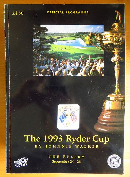Johnnie, Walker:  The 1993 Ryder Cup, Official Programme 