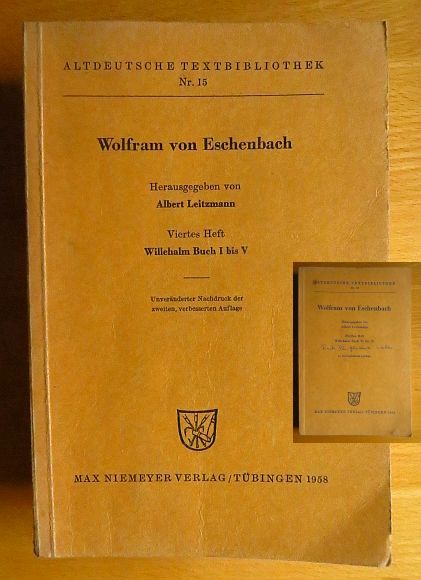 Albert, Leitzmann Hrsg.:  Wolfram von Eschenbach ; 