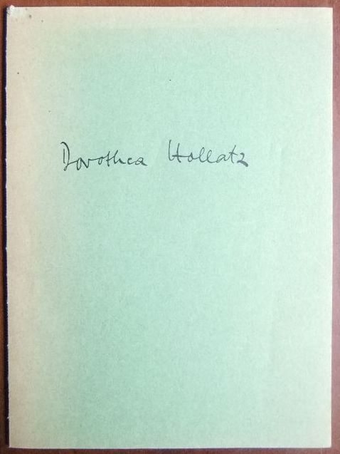 Arbeitskreis fr Deutsche Dichtung:  Dorothea Hollatz , Eine Auswahl aus Poesie und Prosa. 