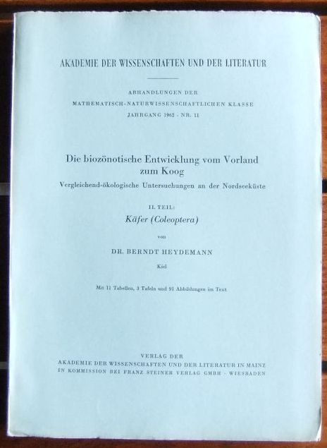 Heydemann, Berndt:  Die bioznotische Entwicklung vom Vorland zum Koog; Teil: T. 2., Kfer (Coleoptera). 