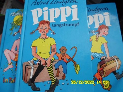 Pippi Langstrumpf lustige Kindergeschichten von Astrid Lindgren mit Illustrationen von Roldf Rettich enthält foldgende einzelbände Pippi Langstrumpf, Pippi Langstrumpf geht an Bord, Pippi in Taka-Tuka-Land - Lindgren, Astrid