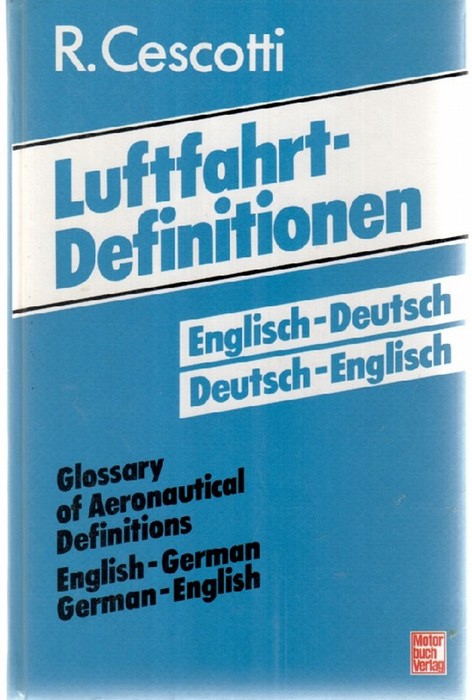 Luftfahrt-Definitionen: Englisch-Deutsch /Deutsch-Englisch