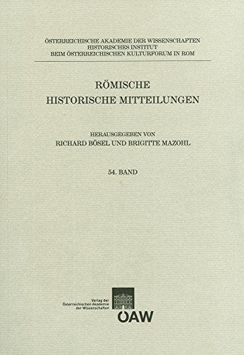 Römische Historische Mitteilungen  54. Band Erstauflage, EA