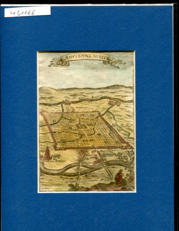 Kolorierter Kupferstich - Ancienne Ninive- Ninive, Ninua mesopotanische Stadt - Irak. Erstauflage, EA
