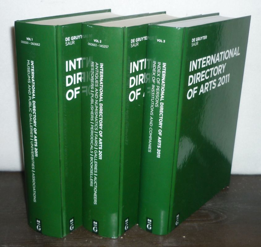 International Directory of Arts. Volume 1, 2 and 3. 35th Edition 2011.  3 Bände. 35. Ausgabe.