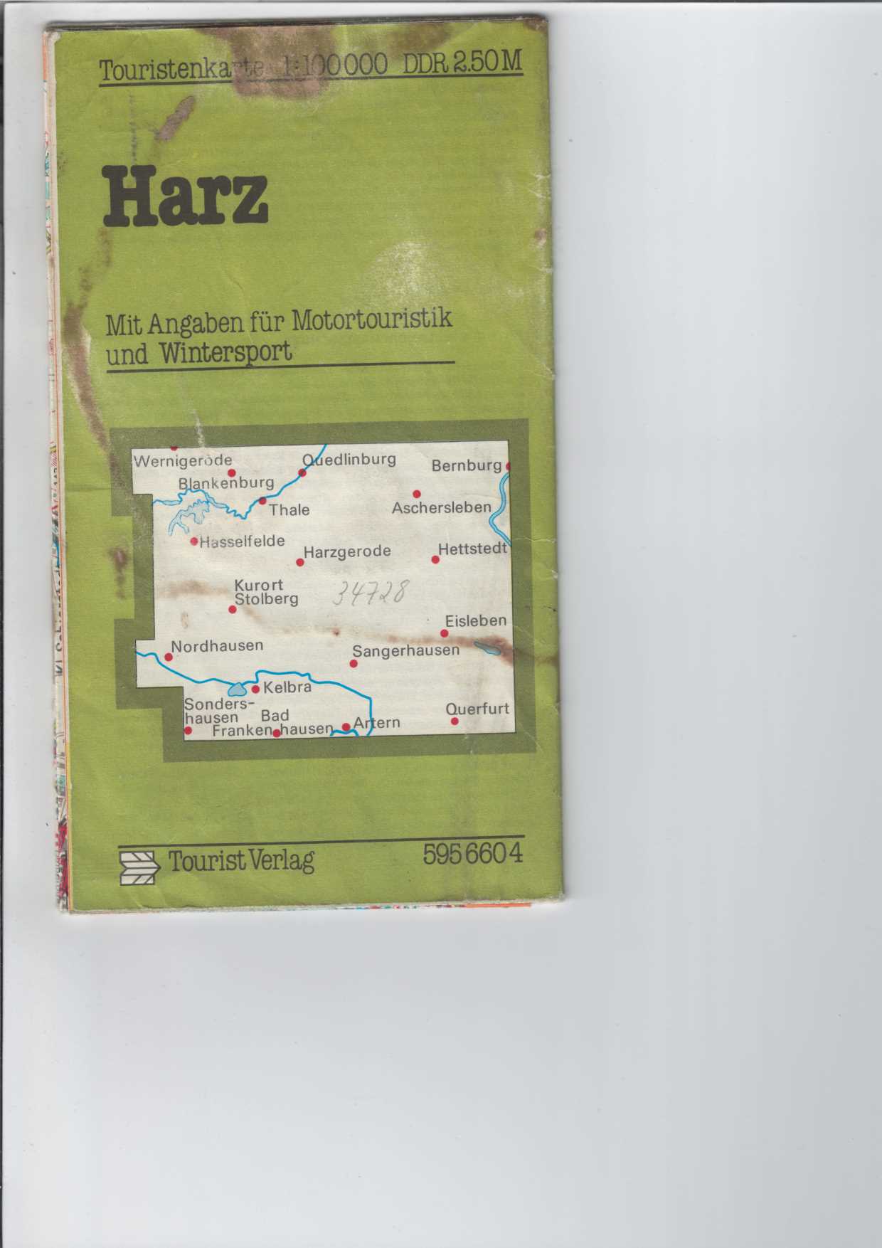   Touristenkarte Harz. 