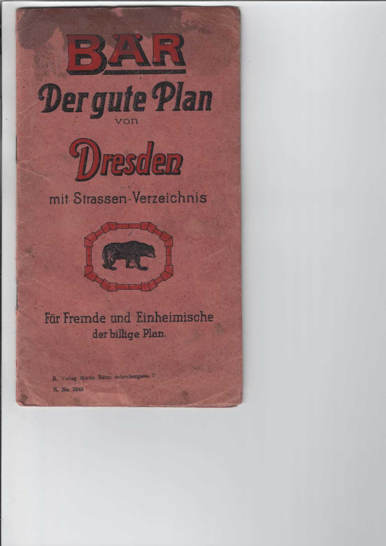   Br - Der gute Plan von Dresden mit Strassen-Verzeichnis. 