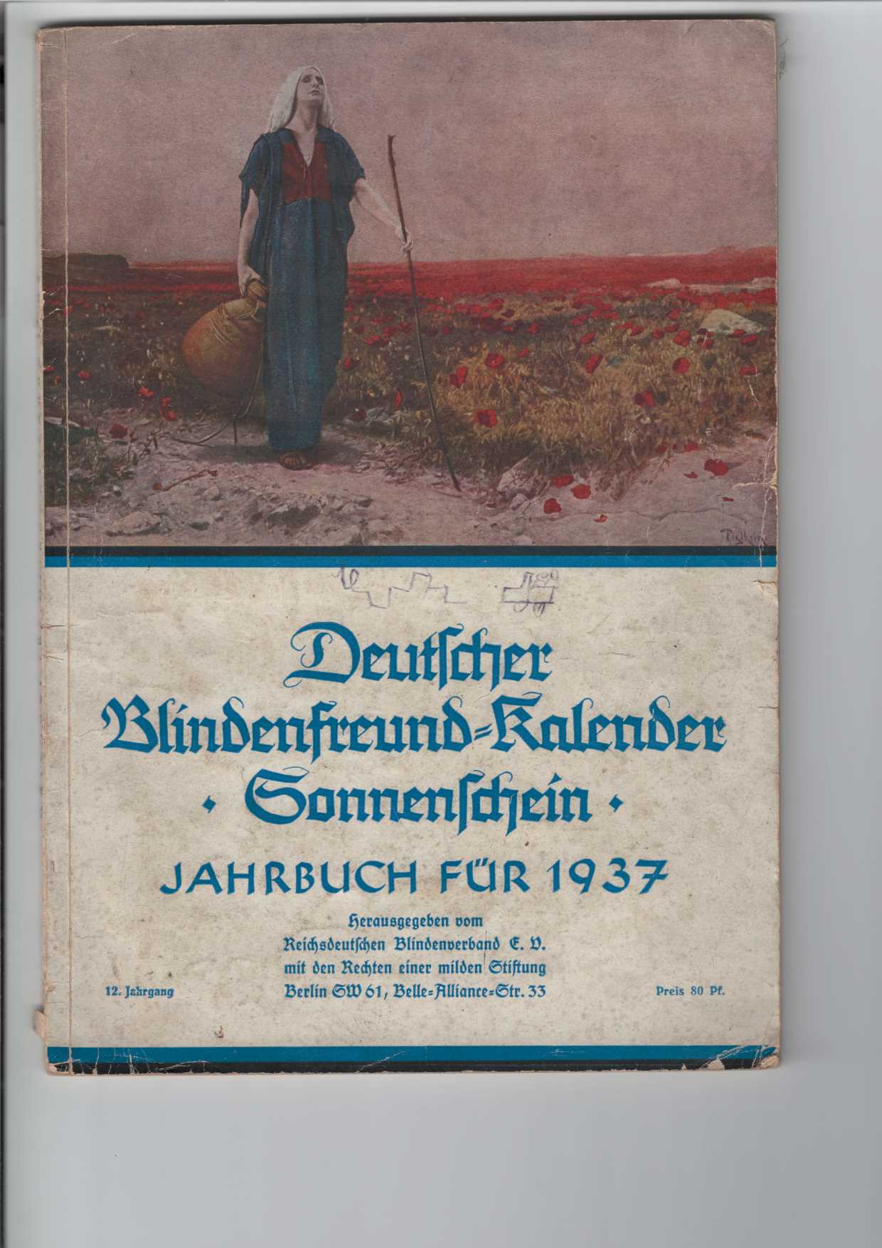 Deutscher Blindenfreund-Kalender "Sonnenschein".