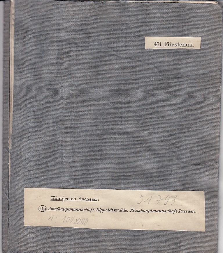   Knigreich Sachsen - Kreishauptmannschaft Dresden - Amtshauptmannschaft Dippoldiswalde - Blatt 471 Frstenau. 