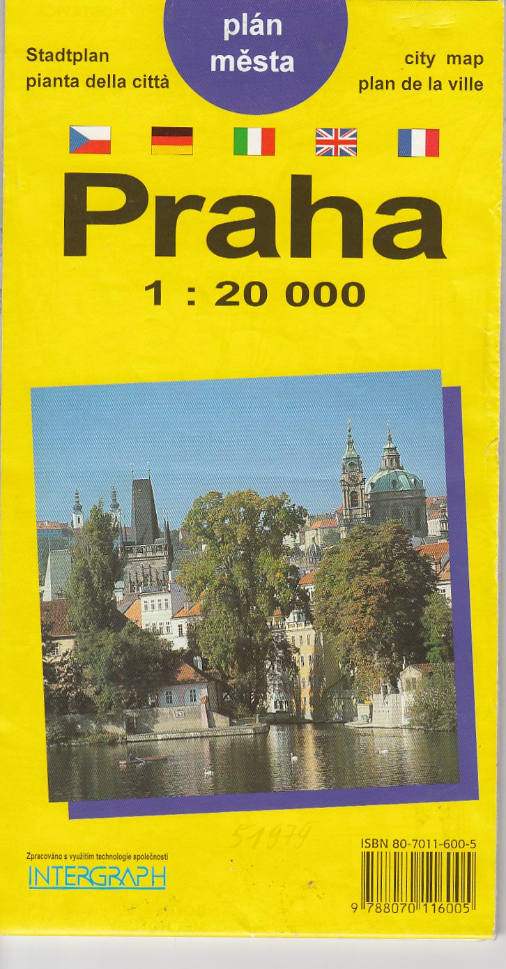   Stadtplan Prag / Praha. 