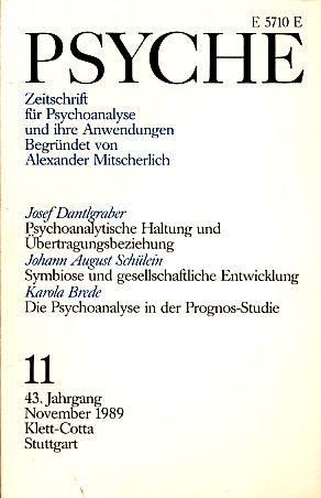 Psyche  43. Jahrgang 1989, Heft 11.