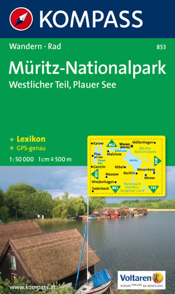 Müritz-Nationalpark Westlicher Teil - Plauer See Wanderkarte mit Kurzführer und Radwegen. GPS-genau. 1:50000 2., Aufl