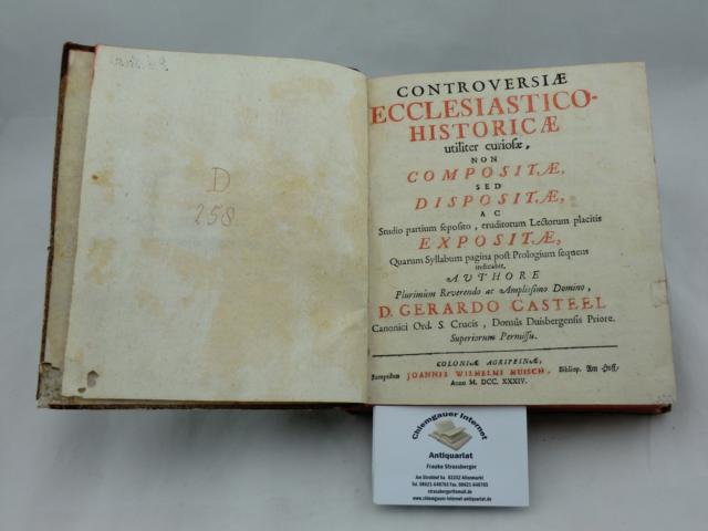 Controversiae ecclesiastico - historicae utiliter curiosa