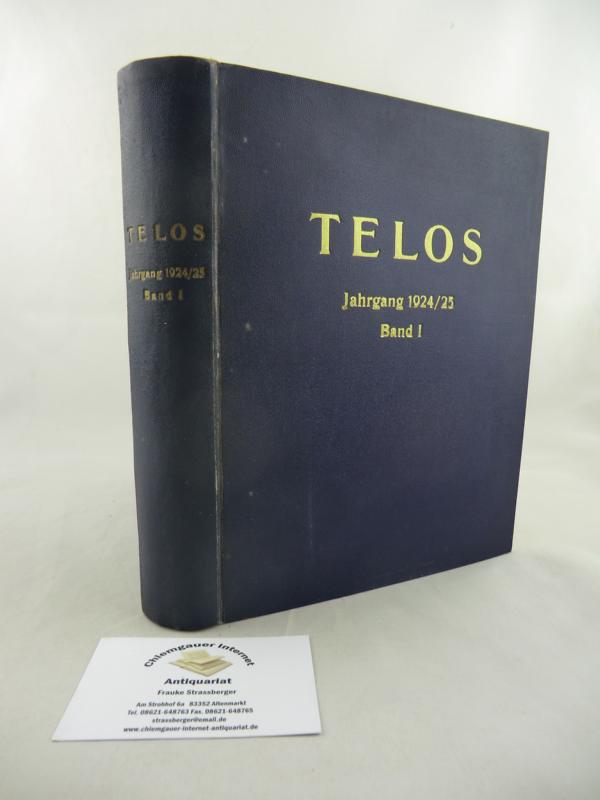 France, R. H.:  Telos. Illustrierte Monatsschrift fr Natur und Leben. Jahrgang 1926/27 Heft 1-11 und Jg. 1924/25 Heft 19-20 und 22-24. SECHZEHN (16) Hefte in einem Band. 