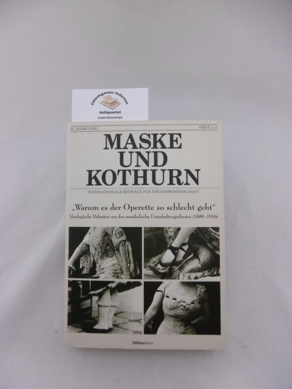 Linhardt, Marion (Hrsg.):  Maske und Kothurn. Internationale Beitrge zur Theaterwissenschaft 
