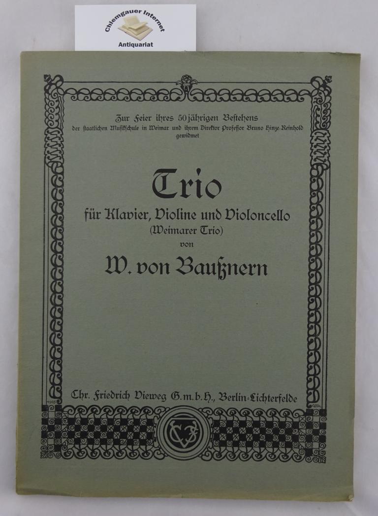 Baunern, W, von:  Trio fr Klavier, Violine und Violoncello . 