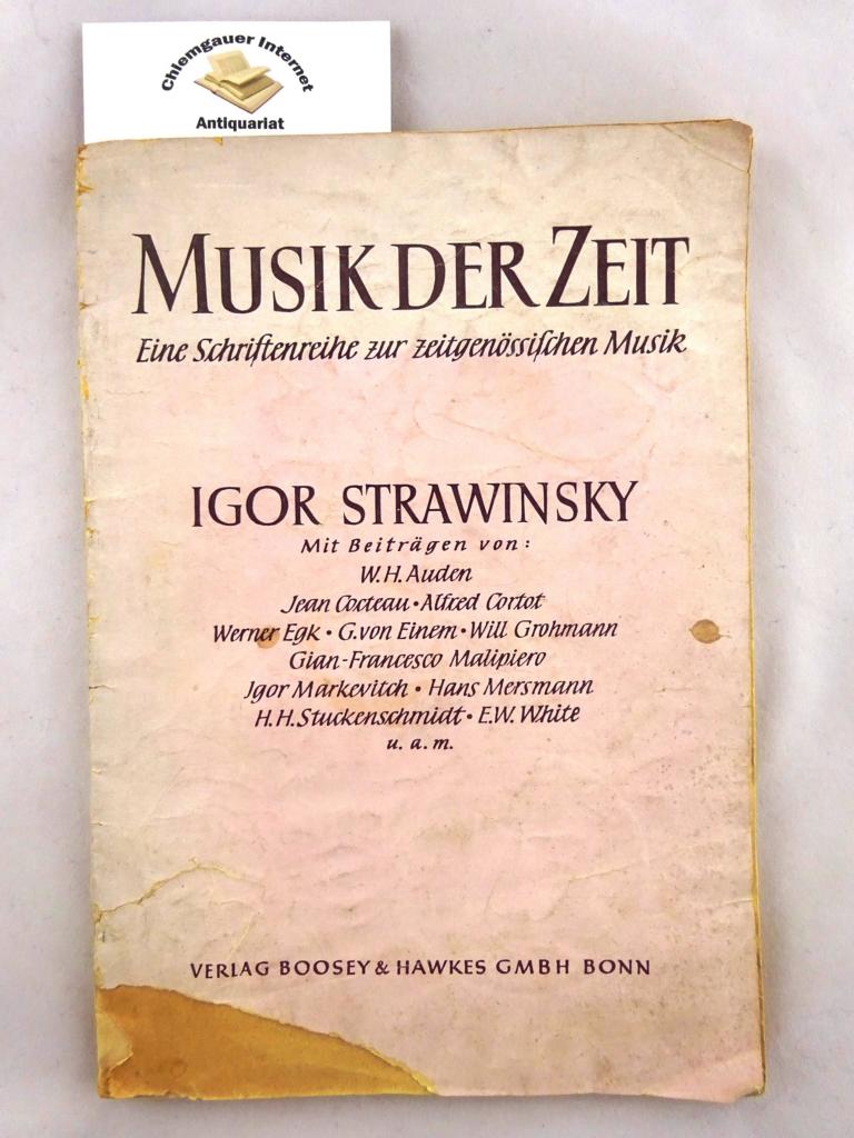 Lindlar, Heinrich (Hrsg.):  Igor Strawinsky zum siebzigsten Geburtstag. Mit Beitrgen von W. H. Auden, Jean Cocteau, Alfred Cortot, Werner Egk, Will Grohmann (u.a.). 