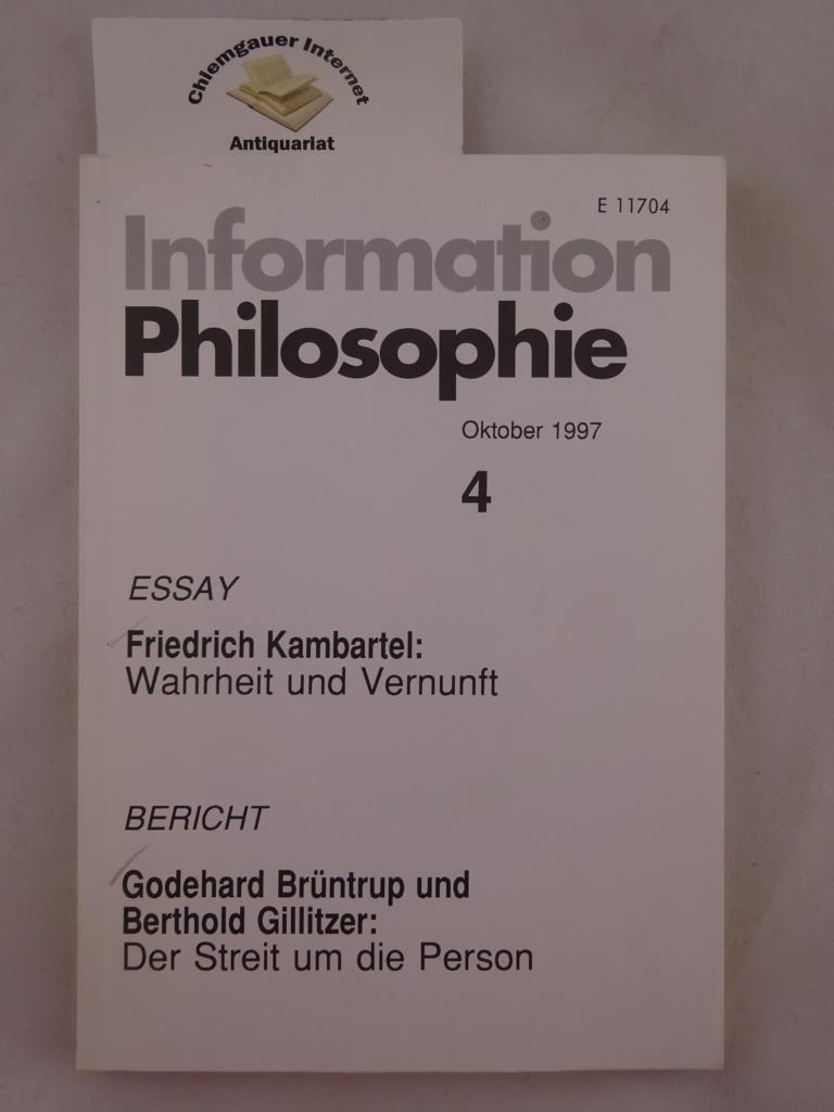 Information Philosophie. 4  Oktober 1997.
