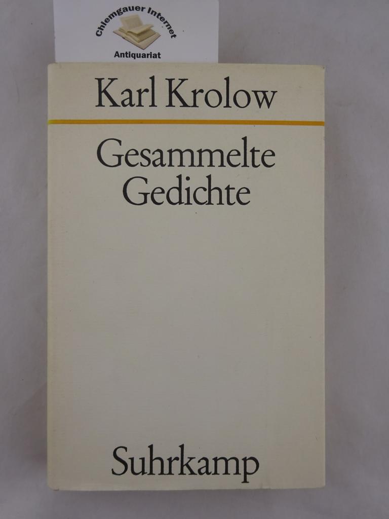 Krolow, Karl:  Gesammelte Gedichte. 