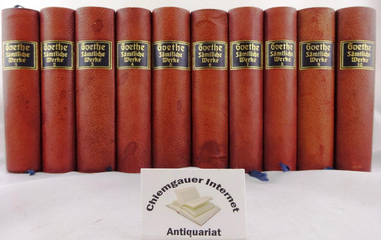 Goethe `s sämmtliche Werke in fünfundvierzig ( 45) Bänden in ZEHN (10) Büchern.