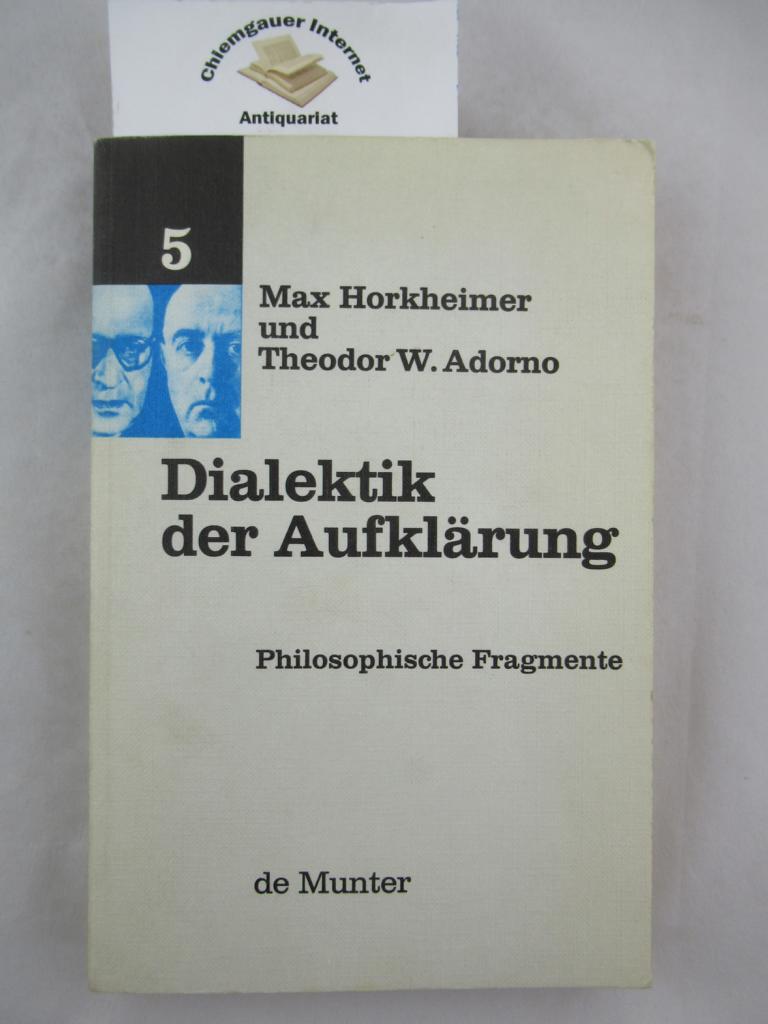 Dialektik der Aufklärung : philosophidche  Fragmente.