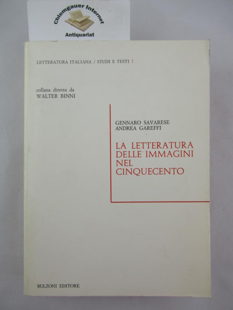 Savarese, Gennaro und Andrea Gareffi:  La Letteratura delle immagini nel Cinquecento. 
