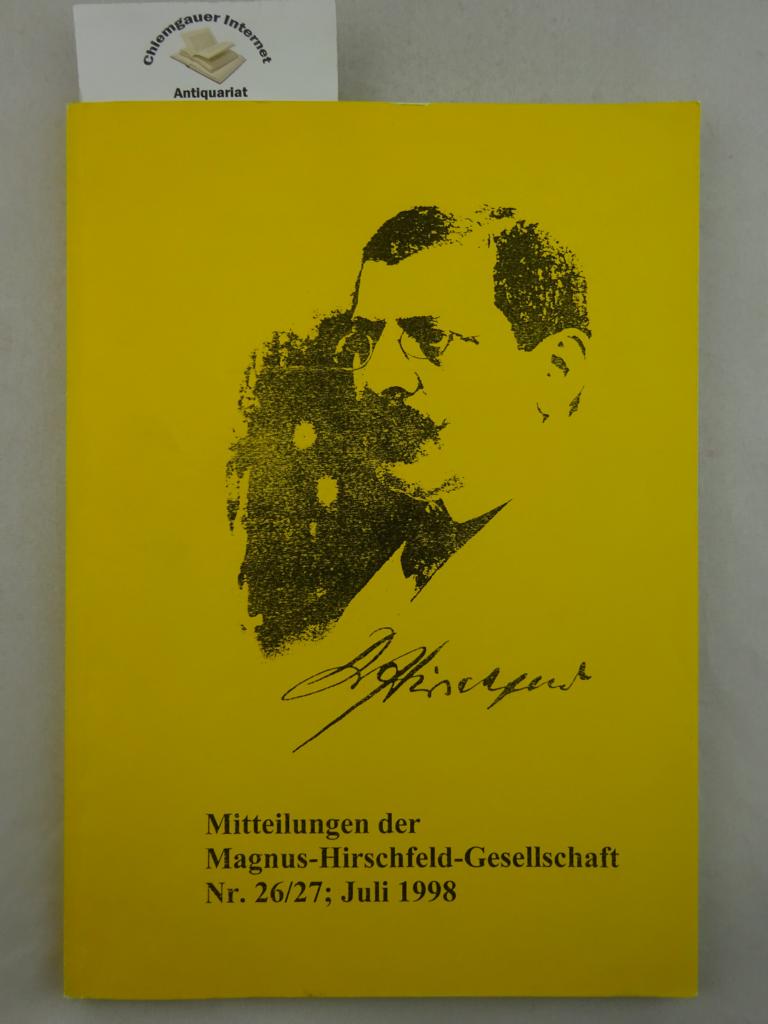 Mitteilungen der Magnus-Hirschfeld-Gesellschaft Nummer 26/27 ; Juli 1998.