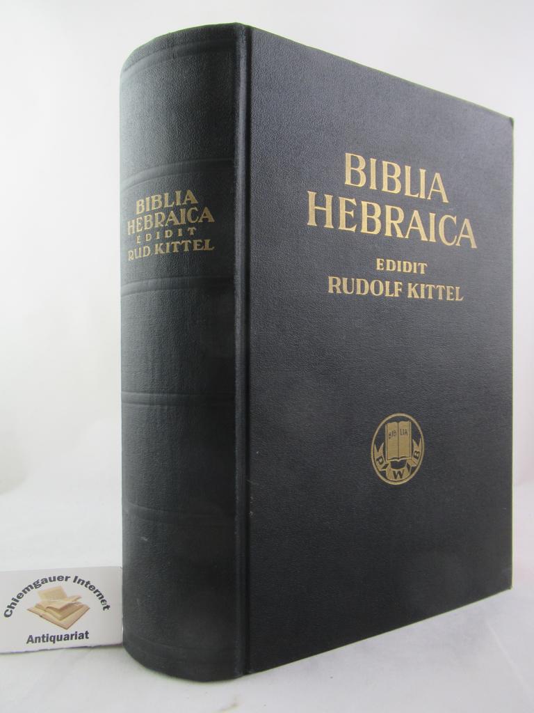 Kittel, Rud.:  Biblia Hebraica. Adjuvantibus W. Baumgartner u.a. edidit Rud. Kittel. Textum Masoreticum curavit P. Kahle. 