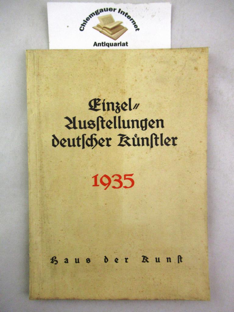   Einzel-Ausstellungen deutscher Knstler 1935 im 