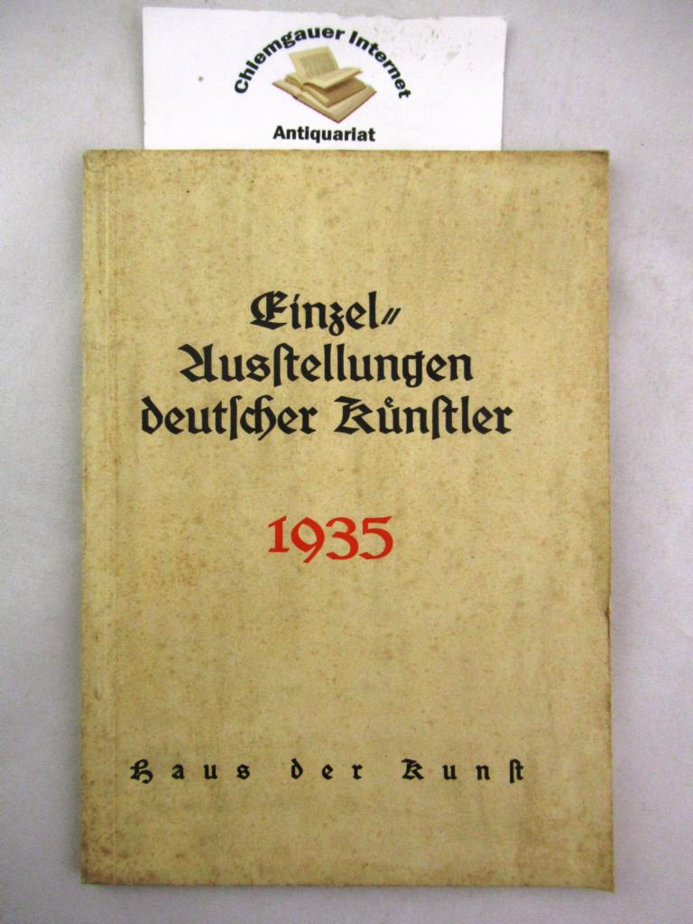   Einzel-Ausstellungen deutscher Knstler 1935 im 