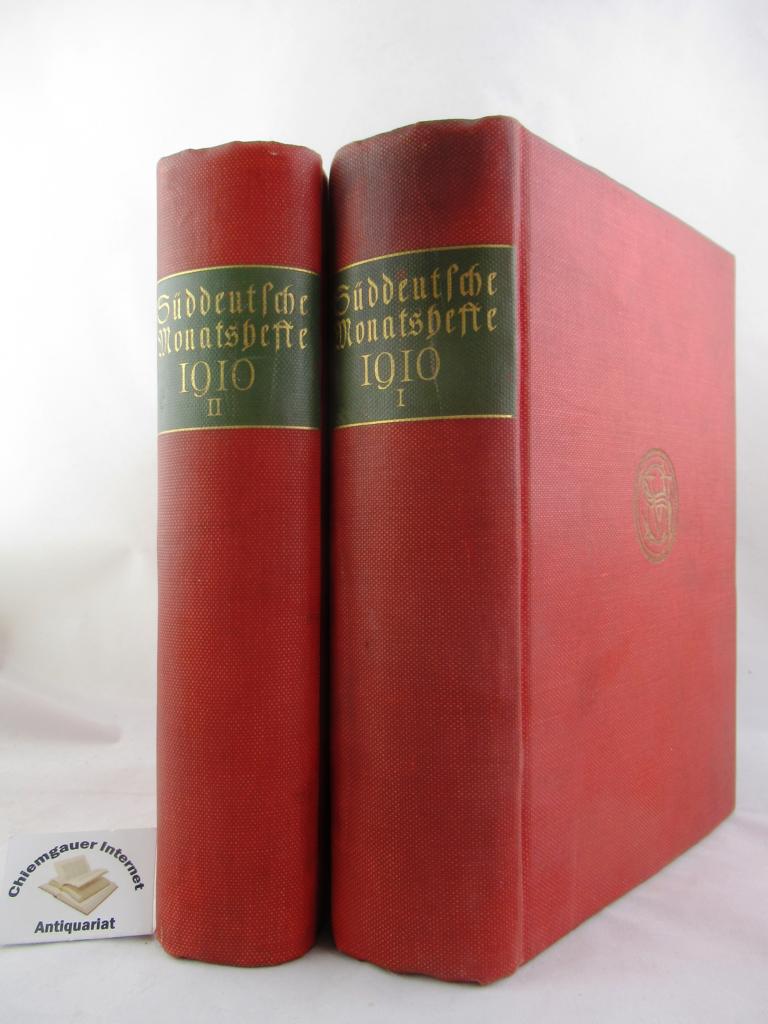 Cossmann, Paul Nikolaus (Hrsg.):  Sddeutsche Monatshefte.  Siebter ( 7.) Jahrgang 1910. Erster und Zweiter Band ( I/II). 