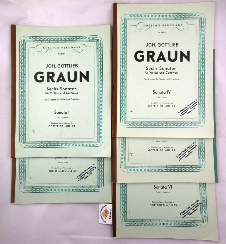 Graun, Johann Gottlieb:  Sechs Sonaten fr Violine und Continuo. OHNE Sonata III. 