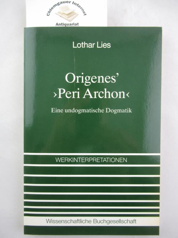 Lies, Lothar:  Origenes` 
