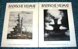 Badische Heimat. Mein Heimatland. 42. Jahrgang 1962 Heft 1/2 u. 3/4 (2 Hefte).