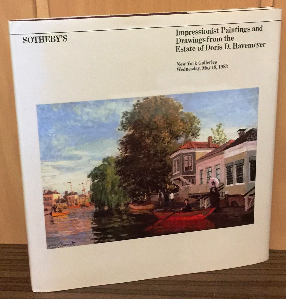 Sotheby Parke Bernet Inc.:  Impressionist Paintings and Drawings from the Estate of Doris D. Havemeyer. Auction, Wednesday evening, May 18, 1983 New York Galleries. 